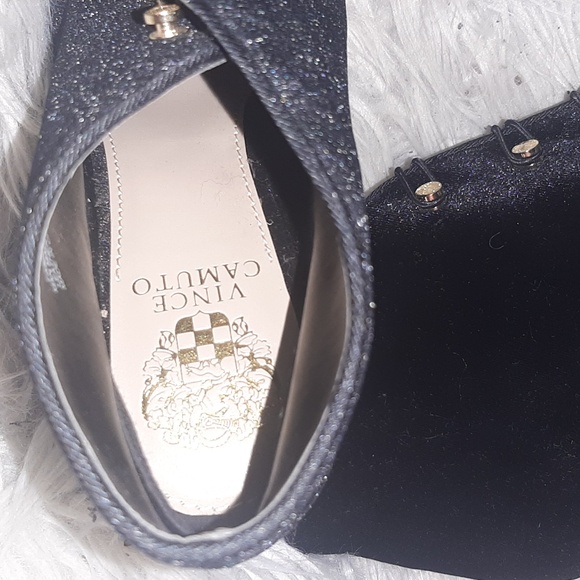 Open Toe Black Lace Up Vince Camuto Booties Size 38 - Picture 2 of 3